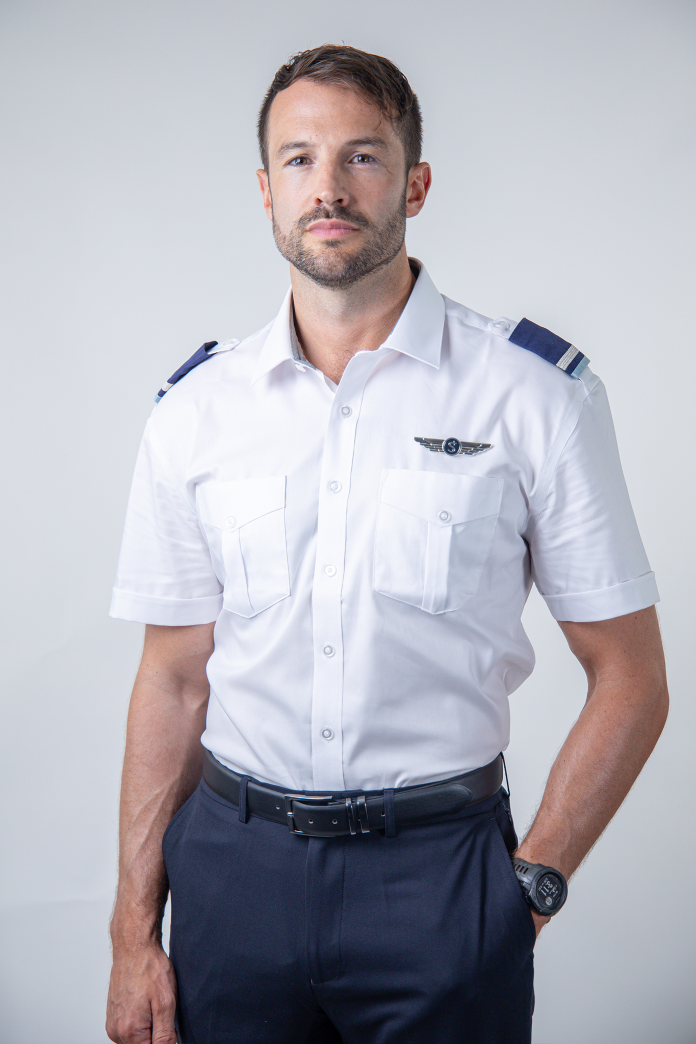 Men's Short Sleeve Aviator Shirt