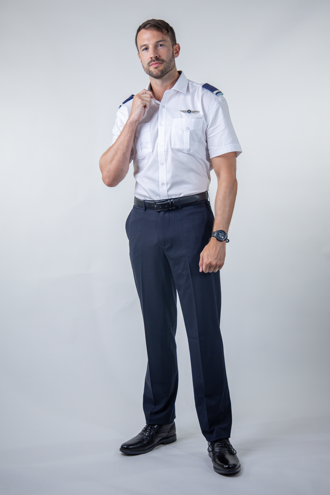 Men's Short Sleeve Aviator Shirt
